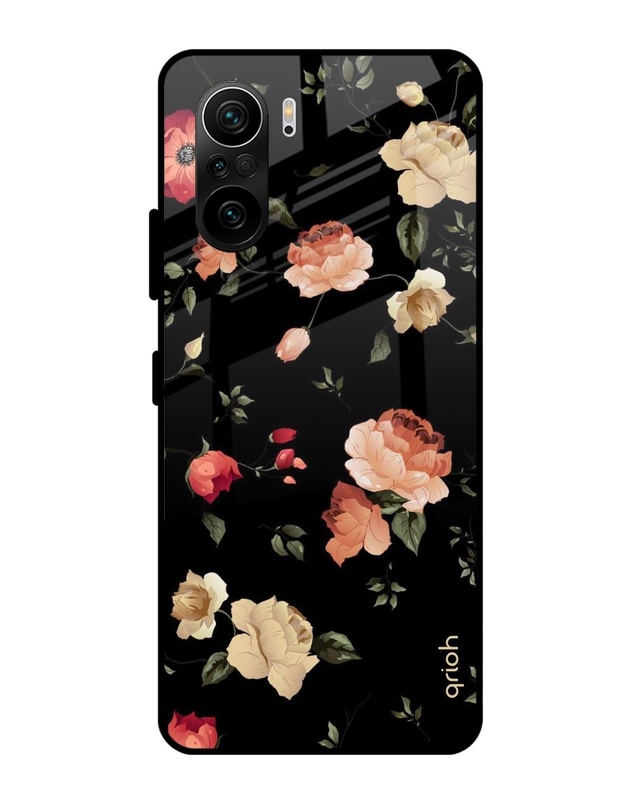 Shop Floral Printed Premium Glass Cover For Mi 11X Pro (Impact Resistant, Matte Finish)-Front