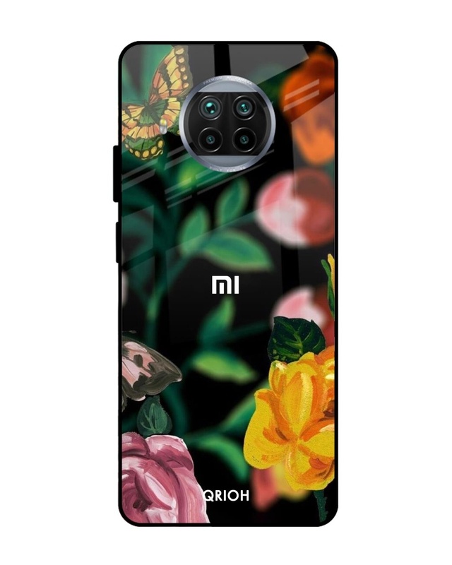 Shop Floral Printed Premium Glass Cover For Xiaomi Mi 10i 5G (Impact Resistant, Matte Finish)-Front