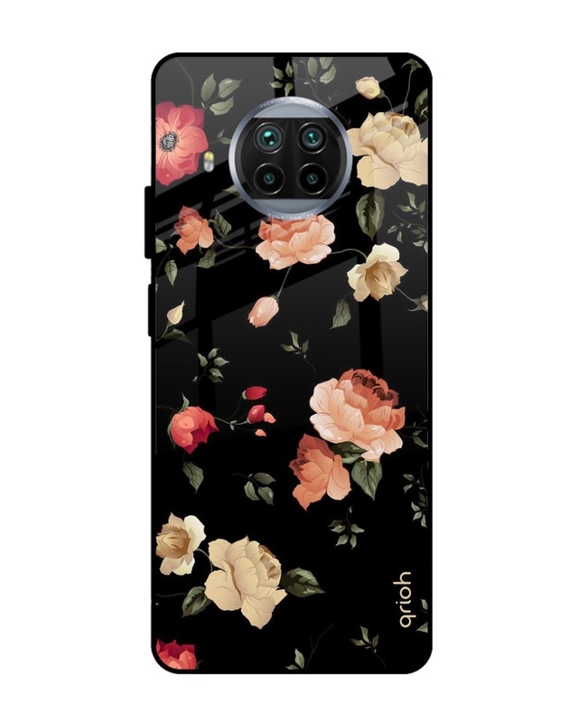 Shop Floral Printed Premium Glass Cover For Xiaomi Mi 10i 5G (Impact Resistant, Matte Finish)-Front