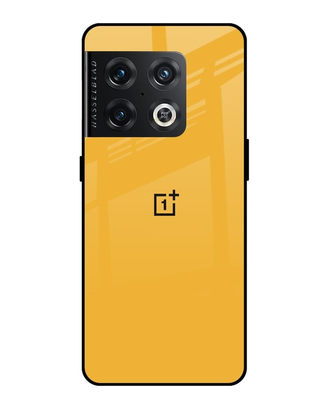 Shop Fluorescent Yellow Premium Glass Case for OnePlus 10 Pro(Shock Proof, Scratch Resistant)-Front