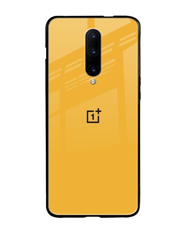Shop Fluorescent Yellow Premium Glass Case for OnePlus 7 Pro(Shock Proof, Scratch Resistant)-Front