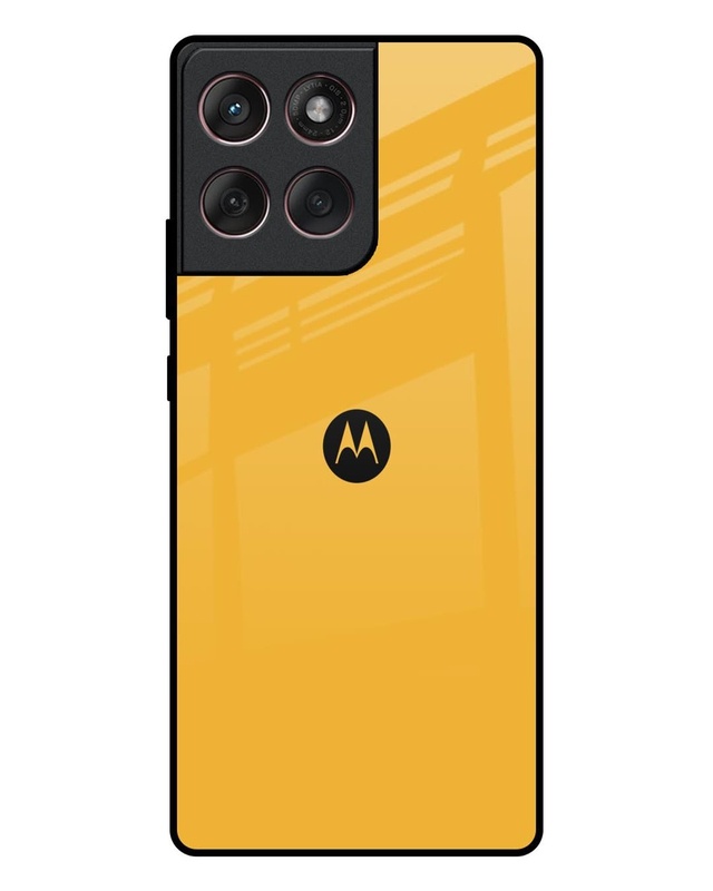 Fluorescent Yellow Premium Glass Cover for Motorola Edge 60 Fusion 5G(Shock Proof,Scratch Resistant)