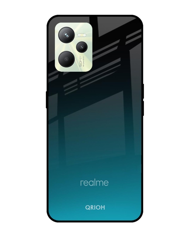Shop Fluorescent Yellow Premium Glass Cover for Realme C35 (Shockproof, Light Weight)-Front