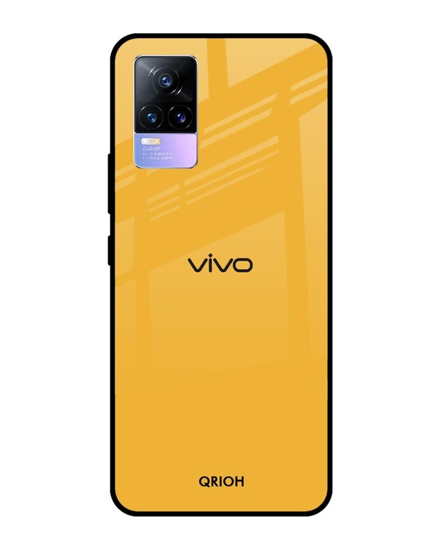 Shop Fluorescent Yellow Premium Glass Cover for Vivo Y73 (Shockproof, Light Weight)-Front