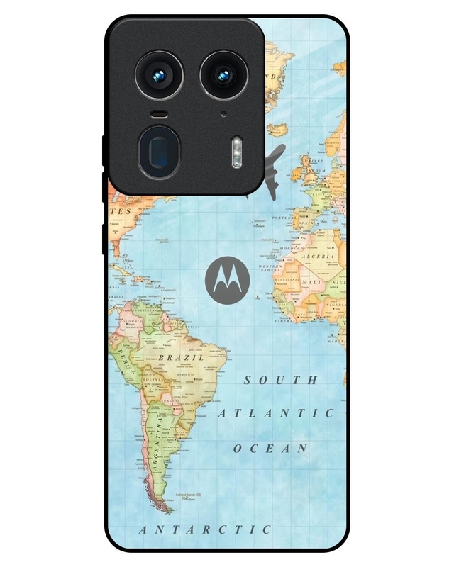 Fly Around The World Premium Glass Case for Motorola Edge 50 Ultra 5G