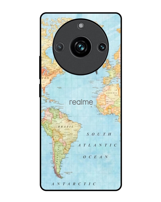 Shop Fly Around The World Premium Glass Case for Realme 11 Pro Plus 5G (Shock Proof, Scratch Resistant)-Front