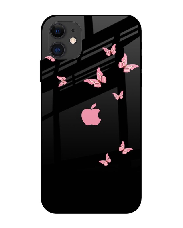 Shop Fly Butterfly Premium Glass Case for Apple iPhone 12(Shock Proof, Scratch Resistant)-Front
