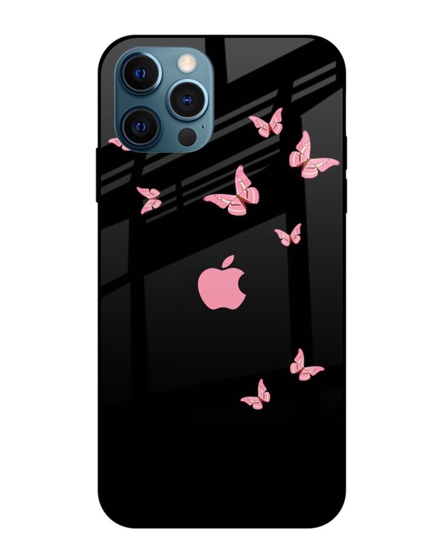 Shop Fly Butterfly Premium Glass Case for Apple iPhone 12 Pro(Shock Proof, Scratch Resistant)-Front