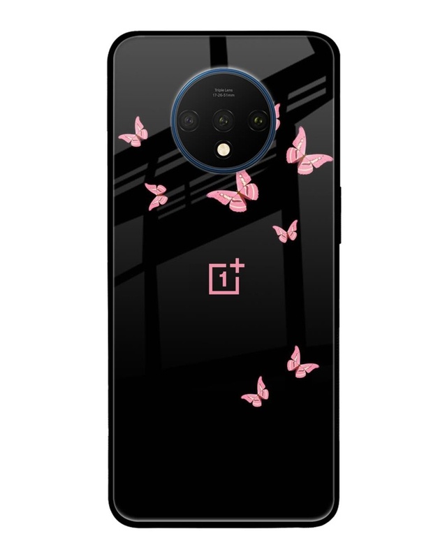 Shop Fly Butterfly Premium Glass Case for OnePlus 7T(Shock Proof, Scratch Resistant)-Front