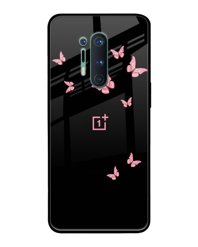 Shop Fly Butterfly Premium Glass Case for OnePlus 8 Pro(Shock Proof, Scratch Resistant)-Front