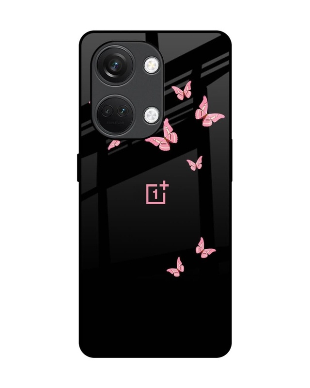 Shop Fly Butterfly Premium Glass Case for OnePlus Nord 3 5G(Shock Proof, Scratch Resistant)-Front
