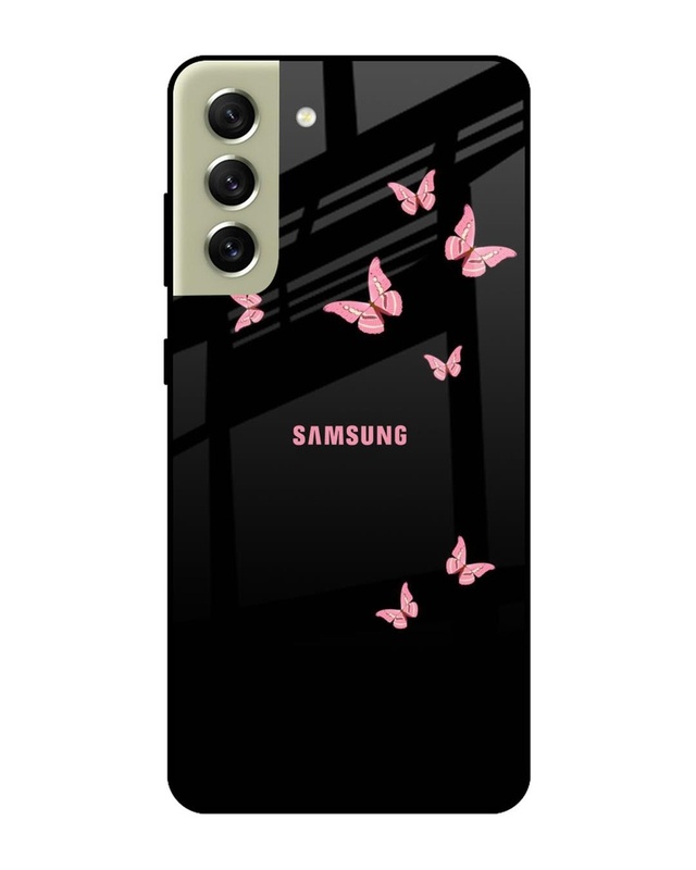 Shop Fly Butterfly Premium Glass Case for Samsung Galaxy S21 FE 5G(Shock Proof, Scratch Resistant)-Front