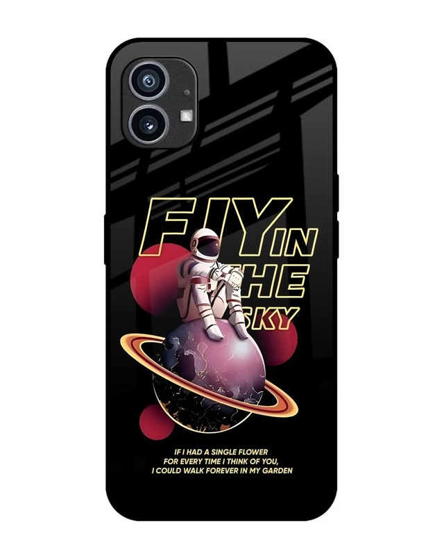 Shop Fly In Sky Premium Glass Case for Nothing Phone 1 (Shock Proof, Scratch Resistant)-Front