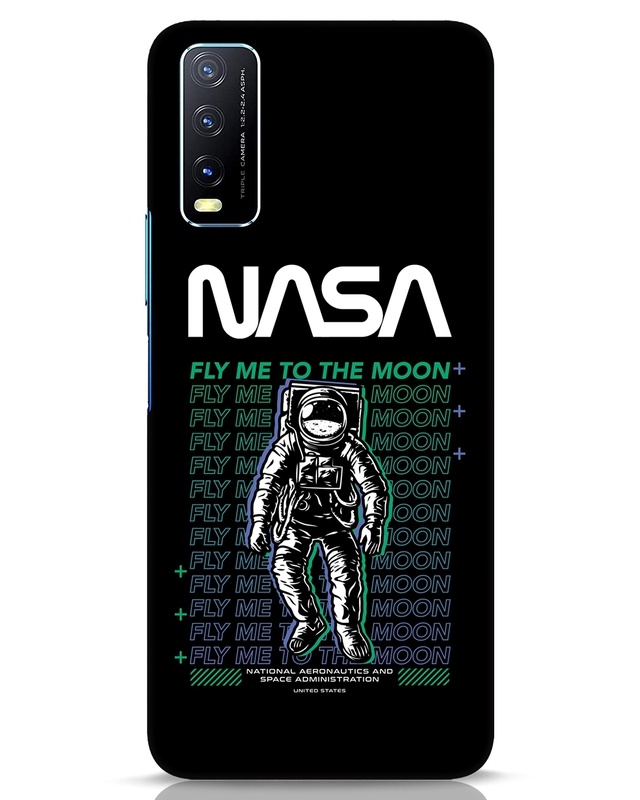Shop Fly to Moon Designer Hard Cover for Vivo Y20-Front