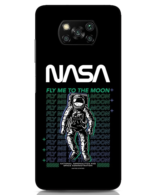 Shop Fly to Moon Designer Hard Cover for Xiaomi Poco x3-Front