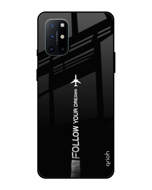 Shop Follow Your Dreams Premium Glass Case for OnePlus 8T (Shock Proof, Scratch Resistant)-Front