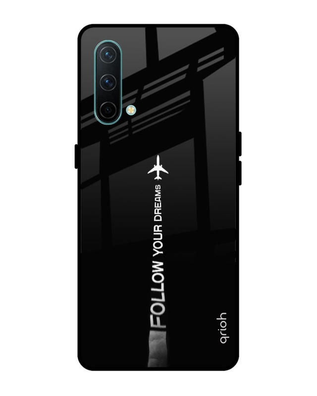 Shop Follow Your Dreams Premium Glass Case for OnePlus Nord CE 5G (Shock Proof, Scratch Resistant)-Front