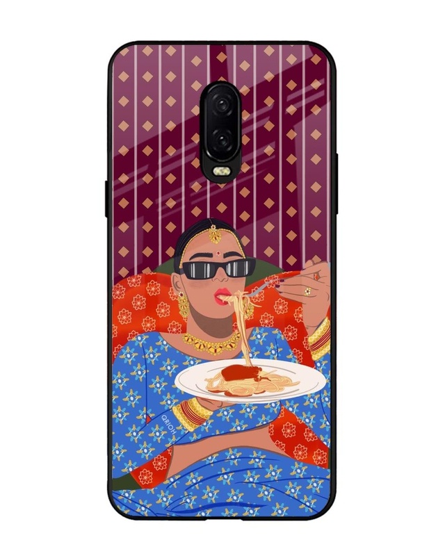 Shop Foodie Bride Premium Glass Case for OnePlus 6T (Shock Proof, Scratch Resistant)-Front