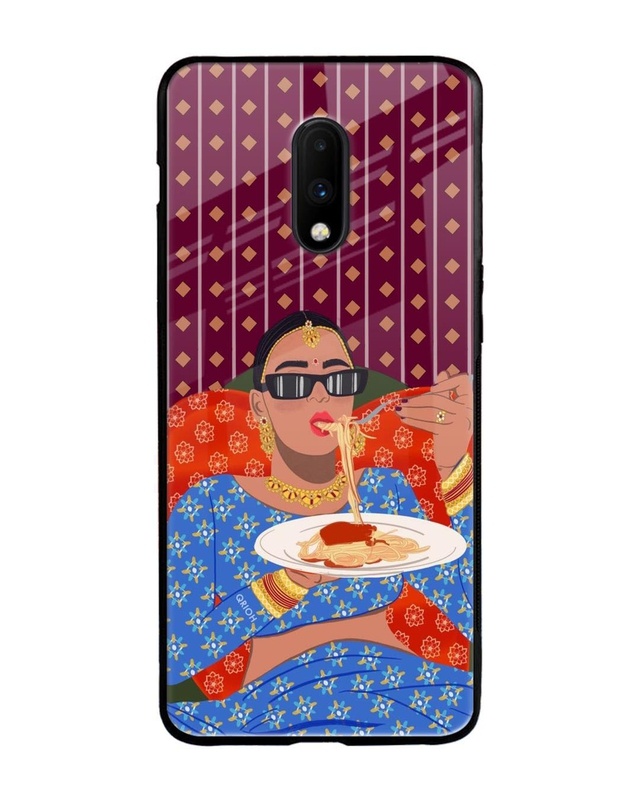 Shop Foodie Bride Premium Glass Case for OnePlus 7 (Shock Proof, Scratch Resistant)-Front