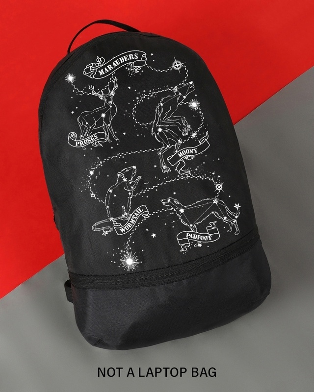 Shop Unisex Black Footpath Small Backpack-Front