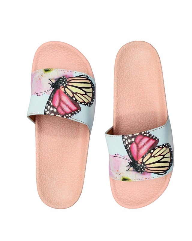 Shop FREECO Women's Butterfly Print Slippers-Front