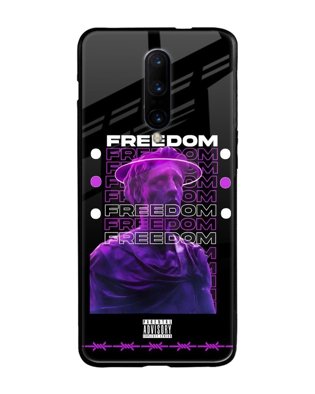 Shop Freedom Life Premium Glass Case for OnePlus 7 Pro (Shock Proof, Scratch Resistant)-Front