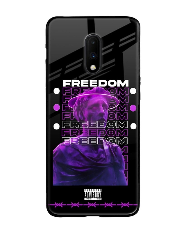 Shop Freedom Life Premium Glass Case for OnePlus 7 (Shock Proof, Scratch Resistant)-Front