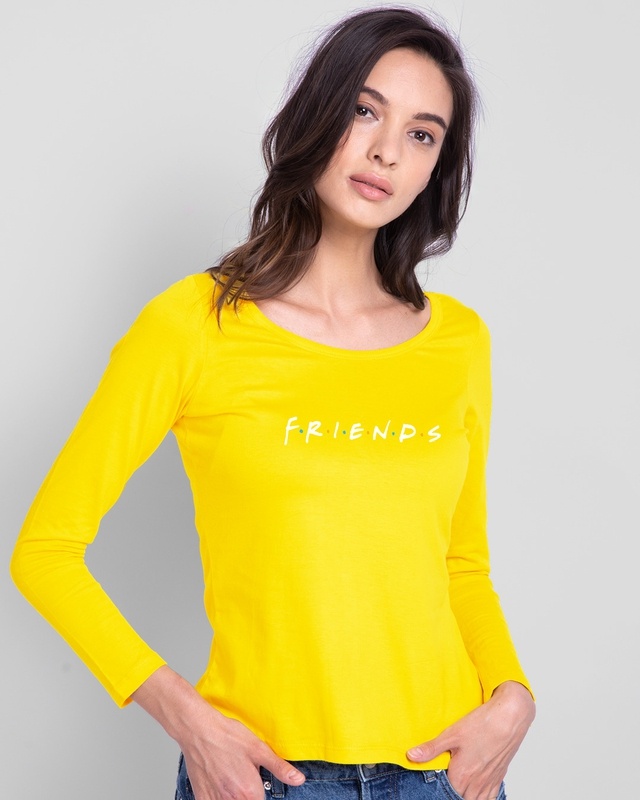 Shop Friends logo Full Sleeves T-Shirt (FRL)-Front