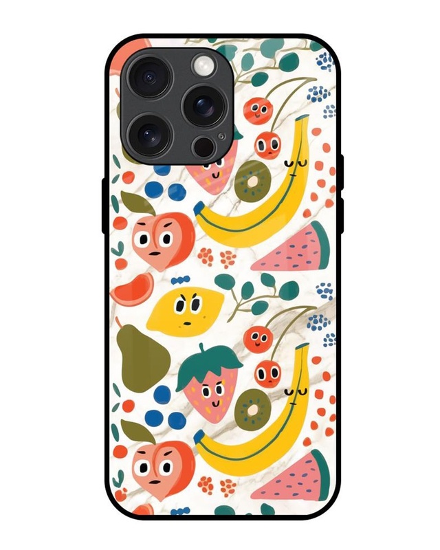 Fruit Bowl Premium Glass Cover for Apple iPhone 15 Pro Max