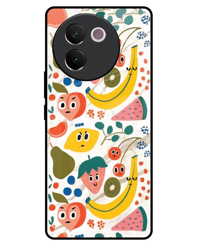 Fruit Bowl Premium Glass Cover for Vivo V30e