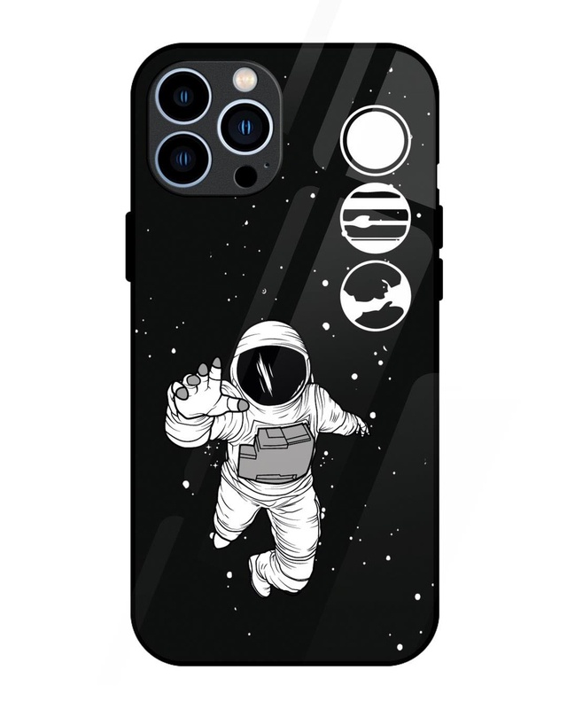 Shop Fun Astronaut Premium Glass Cover for Apple iPhone 13 Pro-Front