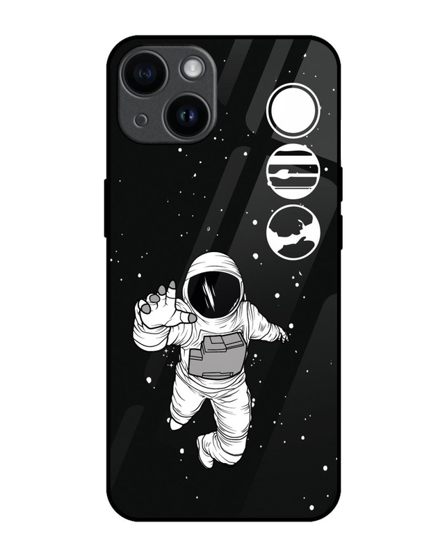 Shop Fun Astronaut Premium Glass Cover for Apple iPhone 14-Front