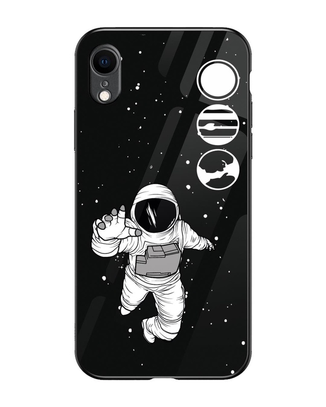 Shop Fun Astronaut Premium Glass Cover for Apple iPhone XR-Front