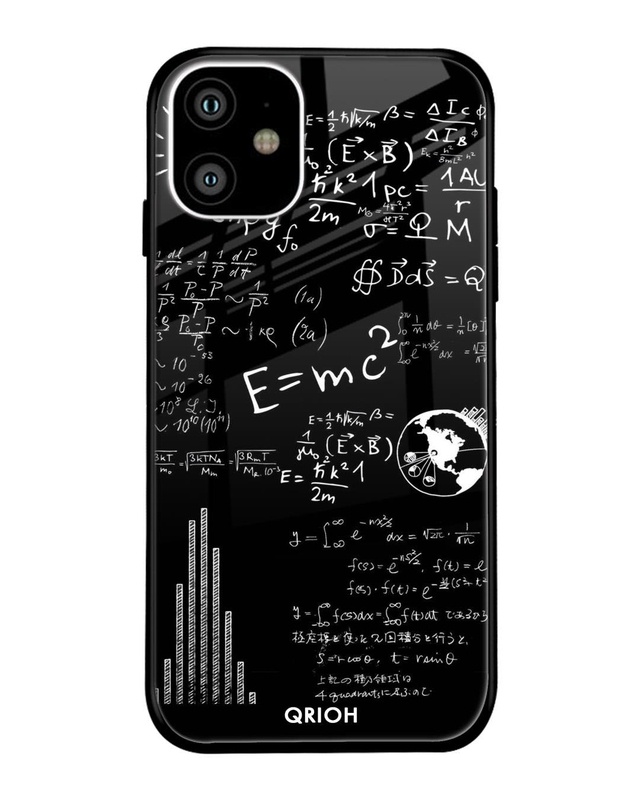 Shop Funny Math Premium Glass Case for Apple iPhone 11 (Shock Proof, Scratch Resistant)-Front