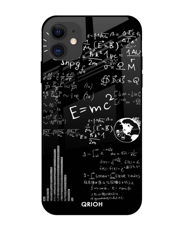 Shop Funny Math Premium Glass Case for Apple iPhone 12 (Shock Proof, Scratch Resistant)-Front