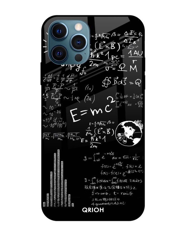 Shop Funny Math Premium Glass Case for Apple iPhone 12 Pro Max (Shock Proof, Scratch Resistant)-Front