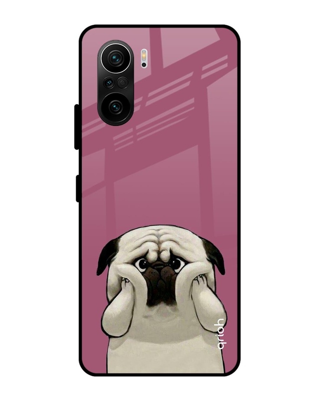 Shop Funny Pug Face Printed Premium Glass Cover For Mi 11X (Impact Resistant, Matte Finish)-Front