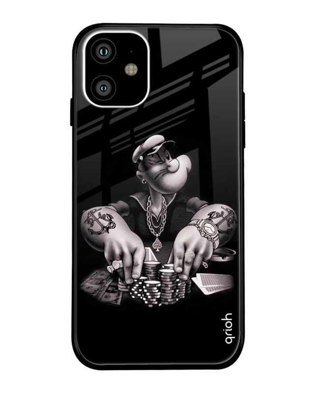 Shop Gambling Problem Printed Premium Glass Cover For iPhone 11 (Impact Resistant, Matte Finish)-Front