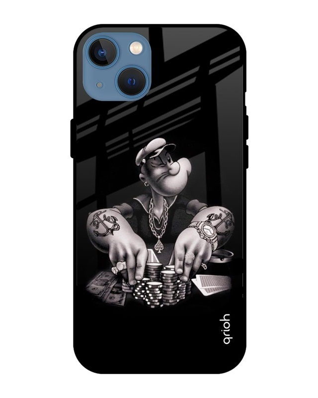 Shop Gambling Problem Printed Premium Glass Cover For iPhone 13 mini (Impact Resistant, Matte Finish)-Front