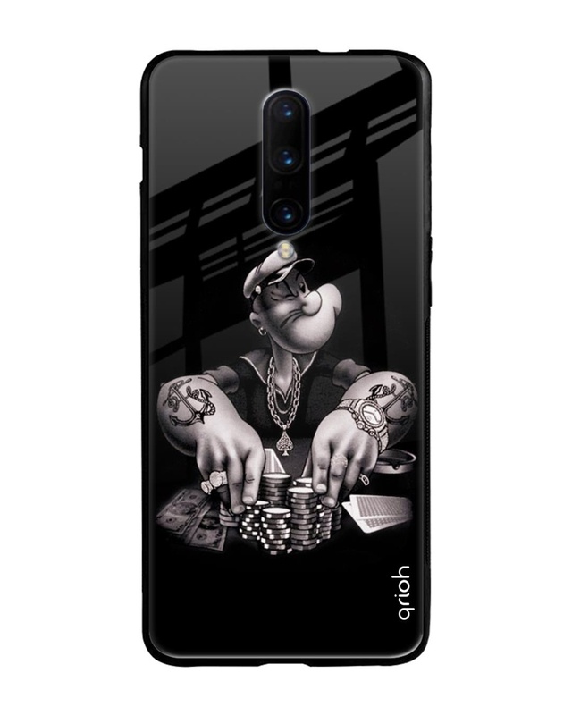 Shop Gambling Problem Printed Premium Glass Cover For OnePlus 7 Pro (Impact Resistant, Matte Finish)-Front
