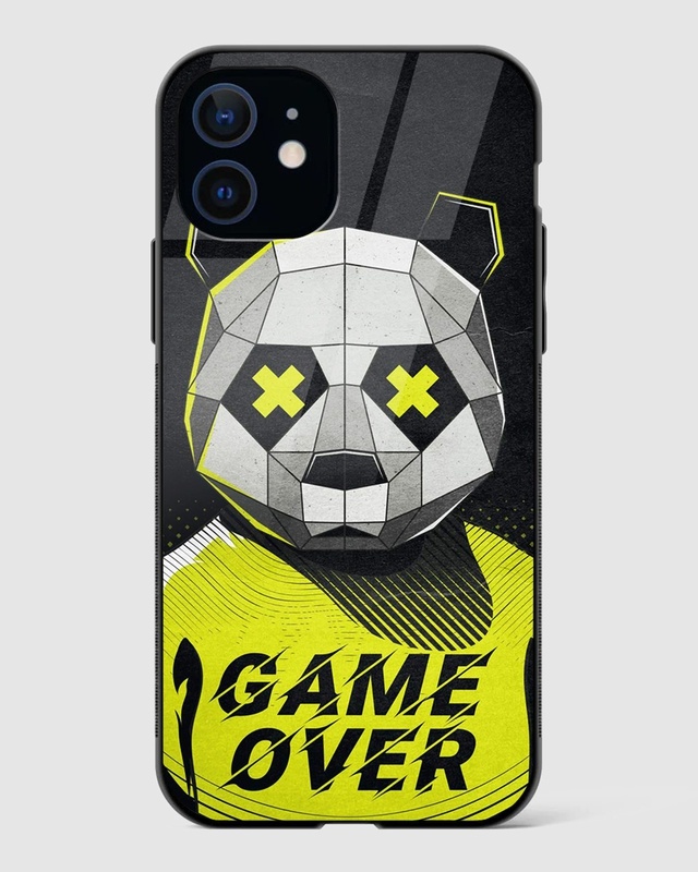 Shop Game Over Panda Premium Glass Case for Apple iPhone 12 Mini-Front