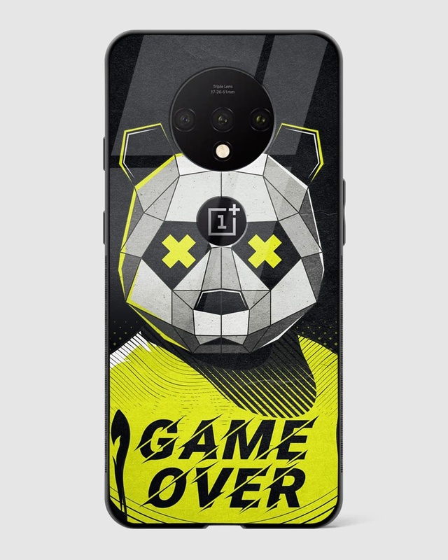 Shop Game Over Panda Premium Glass Case for OnePlus 7T-Front