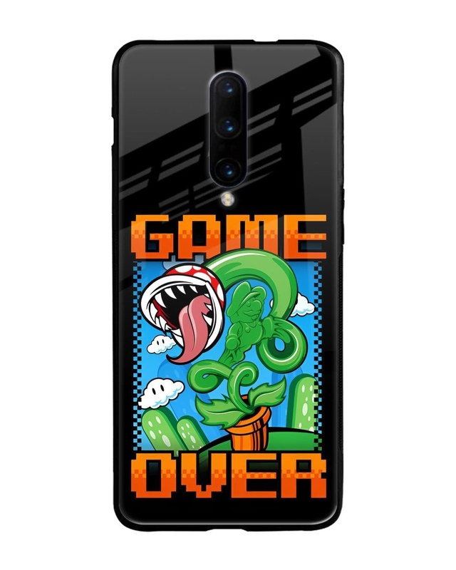 Shop Game Over Premium Glass Case for OnePlus 7 Pro (Shock Proof, Scratch Resistant)-Front