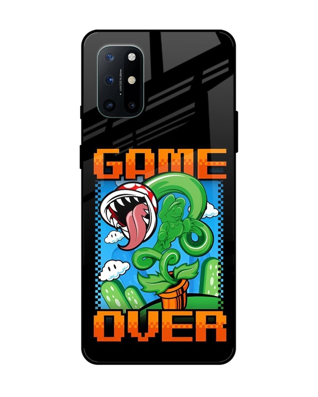Shop Game Over Premium Glass Case for OnePlus 8T (Shock Proof, Scratch Resistant)-Front