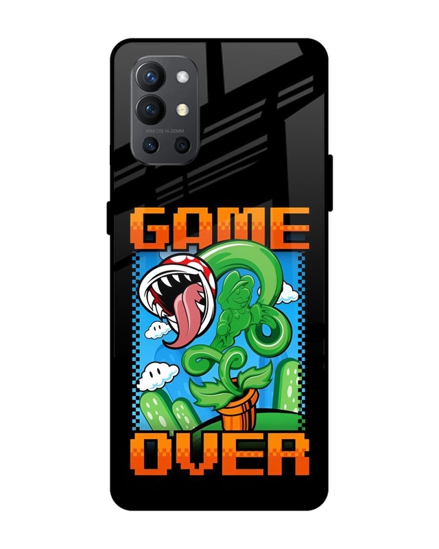 Shop Game Over Premium Glass Case for OnePlus 9R (Shock Proof, Scratch Resistant)-Front