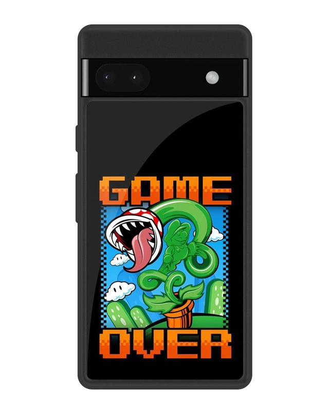 Shop Game Over Premium Glass Cover for Google Pixel 6a (Shock Proof, Scratch Resistant)-Front