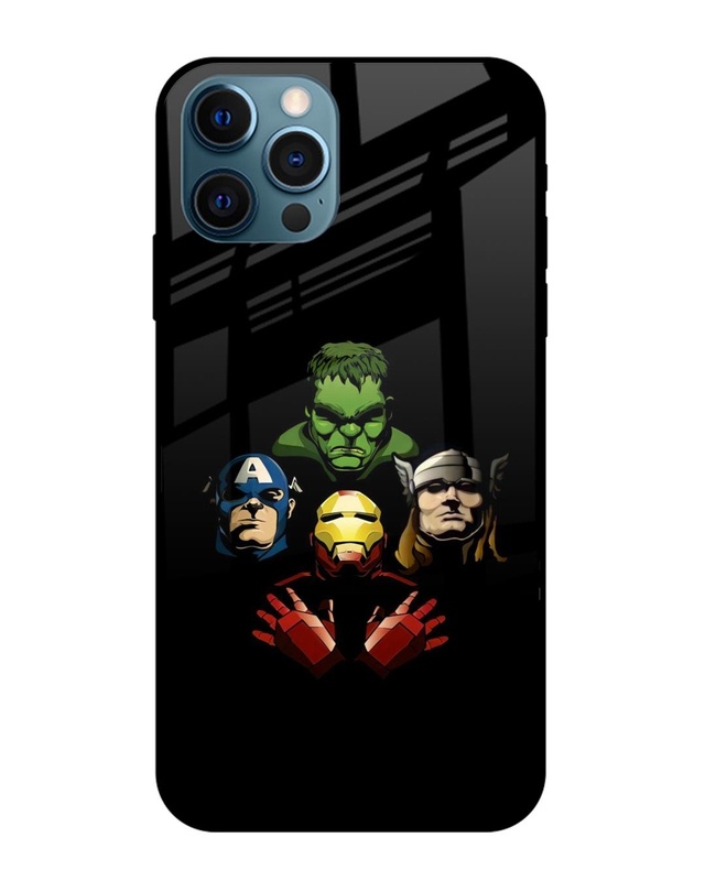 Shop Gang Of Heroes Premium Glass Case for Apple iPhone 12 Pro (Shock Proof, Scratch Resistant)-Front