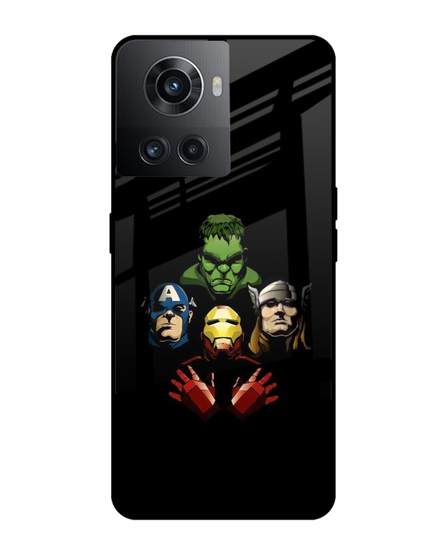 Shop Gang Of Heroes Premium Glass Case for OnePlus 10R 5G (Shock Proof, Scratch Resistant)-Front