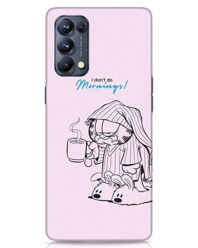 Shop Garfield Morning Designer Hard Cover for Oppo Reno 5 Pro-Front