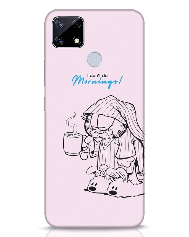 Shop Garfield Morning Designer Hard Cover for Realme Narzo 20-Front